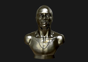 akon 3d bust sculpture art human head man character portrait bust male male head american rapper sculpture acon akon art sculptures