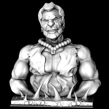 akuma 3d busto of guerrero luchador callejero escultura estatua figura combatiente arte esculturas 3d print model - Mito3D