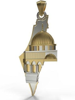 al aqsa Moschee Anhänger Architektur Gold Kunst druckbar Schmuck Silber Ring Halskette 3d print model - Mito3D