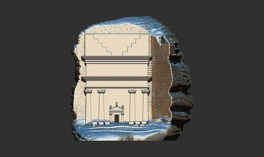 al ula Rocha Palácio qasr farid Madin saleh 3d modelo impressão cnc escultura arte esculturas 3d print model - Mito3D