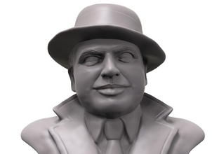 al kapaun 3d druckbar porträt skulptur figur mafia amerikanisch verbot gangster berühmtheit dekorativ statue kriminell 3dmodel kunst skulpturen 3d print model - Mito3D