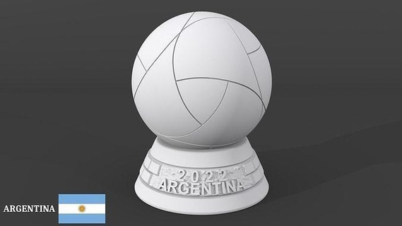 rihla taza argentina versión pelota base fútbol fifa mundo Copa Mundial alrichla deporte Katar adidas escultura juguetes figuritas decoración trofeo Arte esculturas 3d print model - Mito3D
