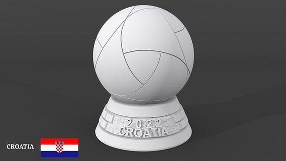 al rihla copo Croácia versão bola base fifa mundo Copa Mundo alrichla futebol Esportes Catar adidas troféu arte esculturas 3d print model - Mito3D