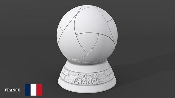 rihla taza Francia versión pelota base fútbol fifa mundo Copa Mundial alrichla deporte Katar adidas escultura juguetes figuritas decoración Arte esculturas 3d print model - Mito3D