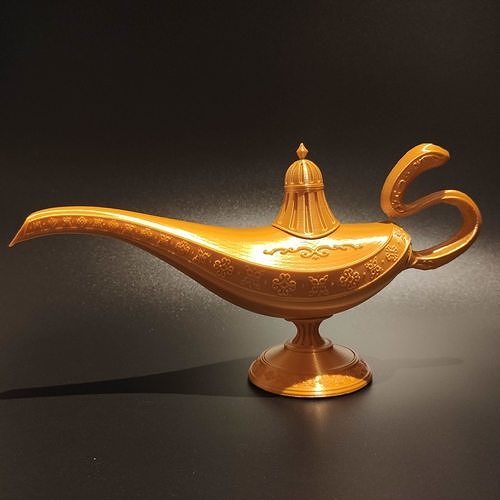 aladdin genie magic lamp decoration disney art toy genius magical gift treasure jasmine cartoon house decor 3D print model - Mito3D