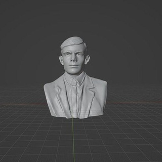 alan Turing alaycı Bilim insanı bilgisayar uzmanı filozof biyolog Sanat heykeller 3d print model - Mito3D