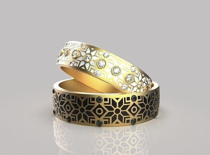 alatyr Hochzeit Ringe Gold Schmuck Silber druckbar Diamant Juwel Ring Platin Halskette brillant Finger 3d print model - Mito3D