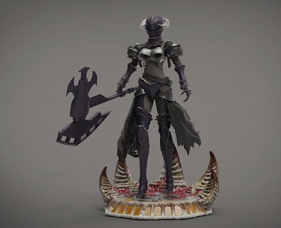 albedo overlord - warrior manga anime cartoon angel wings succubus figure figurines toy toycollectible 3dprinting statue sculpture demon nazarick ainz armor art sculptures 3d print model - Mito3D
