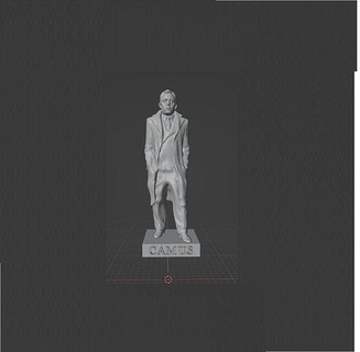 Albert camus Camus jeanpaulsartre Jean Paul auteur journaliste romancier roman art sculptures français écrivain moralisme moraliste nobel Prix Nobel 3d print model - Mito3D