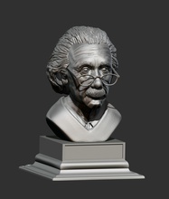 albert einstein scienziato insegnante formazione scolastica campo zbrush carattere statua arte sculture 3d print model - Mito3D