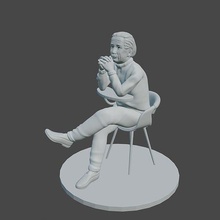 Albert Einstein personnage sculpture scientifique sculptures Humain homme science astronomie physique 3d print model - Mito3D