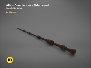 albus dumbledore elder wand - harry potter films witchcraft wizardy school magic voldemort magician deathly hallows witchery game accessories games toys 3d print model - Mito3D
