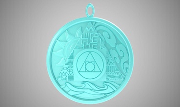 alchemy necklace adventure amulet award coins design element jewelry luck mystery pendant rich secret shiny treasure wealth symbol sign lucky necklaces 3d print model - Mito3D