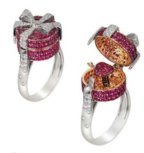 alessio boschi mi sorprende anello gioielli gioiello brand alessioboschi oro diamante brillante stampabile 3dring moda di lusso anelli goldring 3d print model - Mito3D