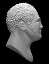 alexander primo stampabile art testa faccia alexandr per prima uno alex alessandro monarch la moneta le monete il ritratto i segni loghi 3d print model - Mito3D