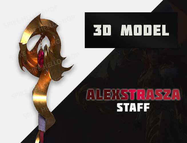 alexstrasza staff 3d model wow cosplay game stuff dragonflght dragon costume printer weapon obj tutorial three dimensional alexstraszas games rpg mmorpg toys accessories 3D print model - Mito3D