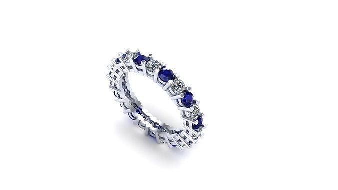 Alliance cloué anelcravada anel encerclé bijoux anneaux argent buffet diamant bague imprimable gemme précieux 3D print model - Mito3D