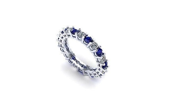 Alianza claveteado anelcravada anel anillado joyería joya joyería joya anillos plata escaparate diamante anillo imprimible joya precioso 3d print model - Mito3D