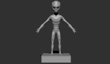 extraterrestre personnage étranger science espace scifi futur créature futuriste soucoupe extra terrestre xénomorphe statue fanart jouet art sculptures 3d print model - Mito3D