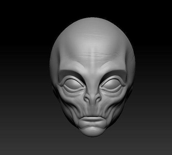 alien 1 - headsculpt action figures toy toys games character game fantasy figure printable 3dprint actionfigures 3d print model - Mito3D