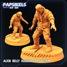 alien belly hugger sad victim scifi aliens 3dprint games tabletop collectables miniatures toys 3d print model - Mito3D