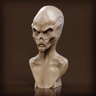 alien bust sci fi scifi future creature extraterrestrial space art sculptures 3d print model - Mito3D