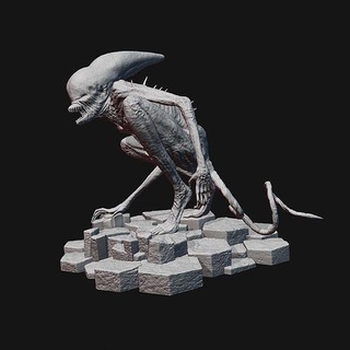 alien covenant neomorph 3d model printing aliens xenomorph horror movie statue sculpture creature prometheus art sculptures 3d print model - Mito3D