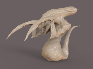 creatura aliena art alien monster extraterrestre male gli alieni mutante bestia fantasia immaginaria sci fi finzione sculture 3d print model - Mito3D