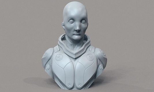 estrangeiro cara personagem sci fi espaço scifi futuro criatura futurista pires extraterrestre zbrush arte escultura Ciência ficção nave espacial esculturas 3d print model - Mito3D