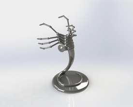 extraterrestre facehugger voiture capuche figure douane logo extraterrestres sauter chiffre figurine miniature décor statue art sculptures 3d print model - Mito3D