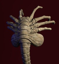 alien facehugger stl - abrazacaras giger hrgiger terror horror creature monster juguetes art sculptures zbrush 3d print model - Mito3D
