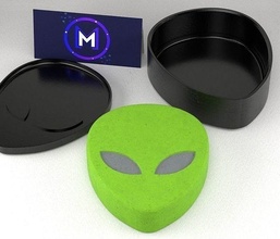 extraterrestre visage baignoire bombe moule diy beauté spa main artisanat loisir outils 3d print model - Mito3D