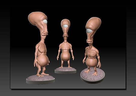extraterrestre figurine figure jouet 3dprint impression imprimable mignonne personnage sifi créature Jeux jouets espace science futuriste Jeu 3d print model - Mito3D