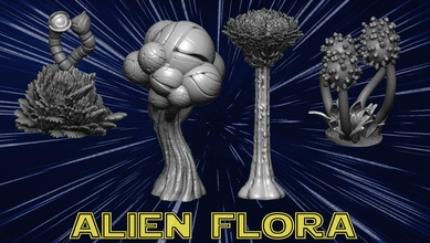 alien de la flore forêt des bois science étoiles les guerres sci scifi fi gratuite terrain planète légion warhammer 40k lune nature conifères botanic d'arbre en arbre jeux jouets jeu accessoires 3d print model - Mito3D