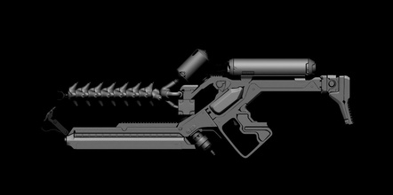 yabancı tabanca 3d Yazdır model silah madde işareti makine savaş askeri güvenlik çelik yalıtılmış bıçaklı araç tornacı mücadele güç bilimkurgu Aliengun Sanat oyunlar oyuncaklar 3d print model - Mito3D