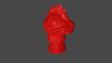 yabancı baş ejderha oyuncak heykel sanat heykeller 3d print model - Mito3D