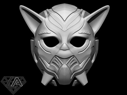 alien magister custom mask helmet airsoft cosplay character fantasy warrior knight invader art fashion games toys game accessories 3d print model - Mito3D
