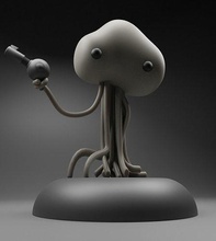 extraterrestre métal limace figure personnage jouet conceptuel idée loisir diy 3d print model - Mito3D