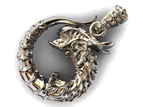 alien pendant jewelry silver giger hrgiger pendants gold 3d print model - Mito3D