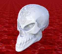 alien skull dragon tatoo Kunst hooby Skulptur skulpturale Schädel Dekorative Skulpturen 3d print model - Mito3D