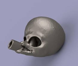 alieno cranio narghilè shisha boccaglio adaptador cachimba adattatore passatempo fai punta bocca cabeza ossatura craneo 3d print model - Mito3D