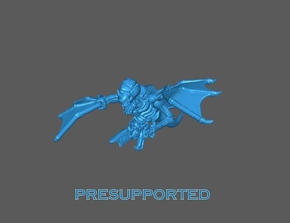 alien space bugs - flying infantry war hammer 28 mm miniature tabletop wargame bug biomass hive mind swarm sci fi presupported brain miniatures fly games toys 3d print model - Mito3D