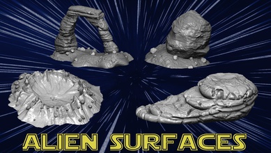 extraterrestre surface scifi sci fantaisie rochers masse espace légion marteau guerre jeu terrain roche champ bataille calcul pierres scénique désert canyon jeux jouets jeu accessoires 3d print model - Mito3D