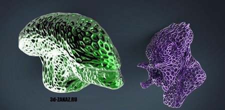 alien vs predator style voronoi art cinema hero scans replicas 3d print model - Mito3D