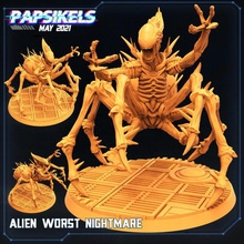 alien worst nightmare 3dprint games tabletop collectables miniatures toys 3d print model - Mito3D