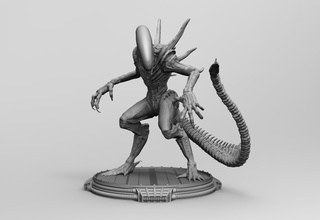 extraterrestre xenomorfo 3d impresión on tóxico cámara diorama extraterrestres convenio promethiuse siddley miniaturas criatura futuro juegos juguetes 3d print model - Mito3D