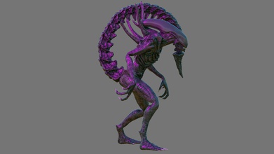 alien xenomorph 3d production model rigged aliens ufo horror creature toys games extraterrestrial sci fi monster mythological mythical haunted zombie character 3d print model - Mito3D