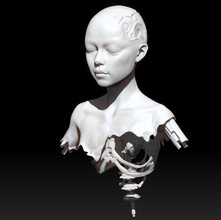 alita batalla ángel chatarra robot cyborg gunnm manga avatar terminador arte esculturas 3d print model - Mito3D