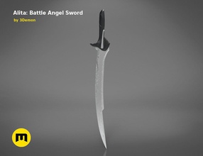 alita damascus blade sword light glowing glow weapon cosplay girl battle angel alitta prop props yoko movie film bladed female games toys game accessories 3d print model - Mito3D