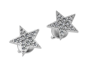 tutte le stelle gioielli acquistare qualitativamente 3d modello cad diamante elegante moda gemma oro disco di platino jewelryprint jewelrywax argento gli orecchini il casting lusso borchie classico 3d print model - Mito3D